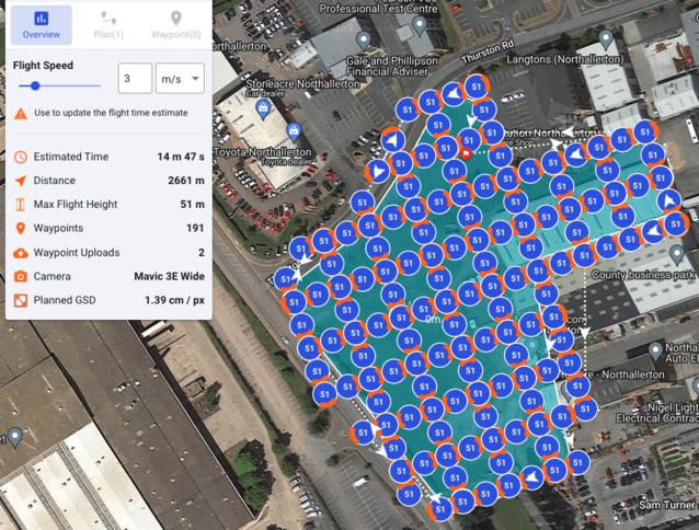 drone 3D mapping mission - droneharmony planning software